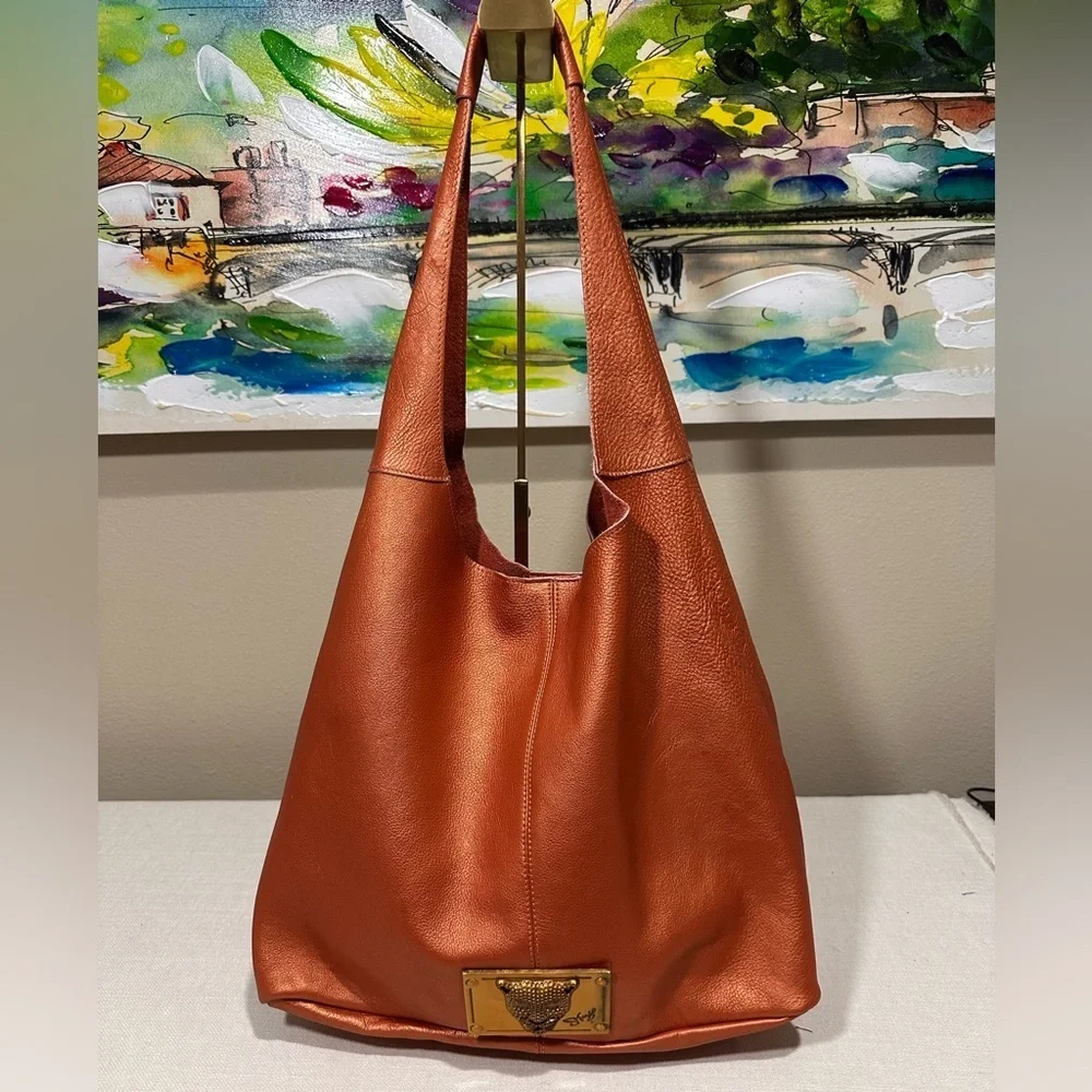 Sharif Orange Hobo Bag